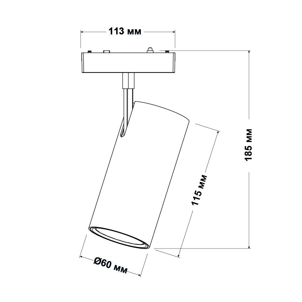 Магнитный трековый светильник UST-M 12W 4000K 48V IP20 белый Violux ( 320006 )